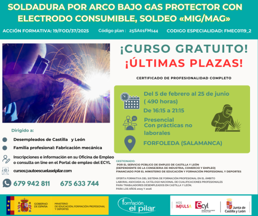 SOLDADURA POR ARCO BAJO GAS PROTECTOR  CON ELECTRÓDO CONSUMIBLE — MIG/MAG